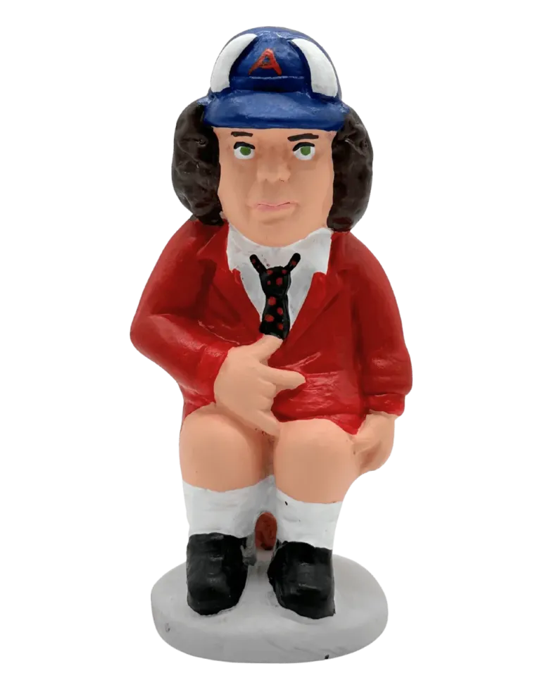 High-Quality Angus Young ACDC Caganer Figure - Buy Now