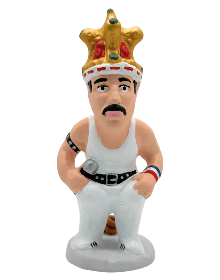 High-Quality Freddie Mercury Caganer with Crown Figure - Buy Now