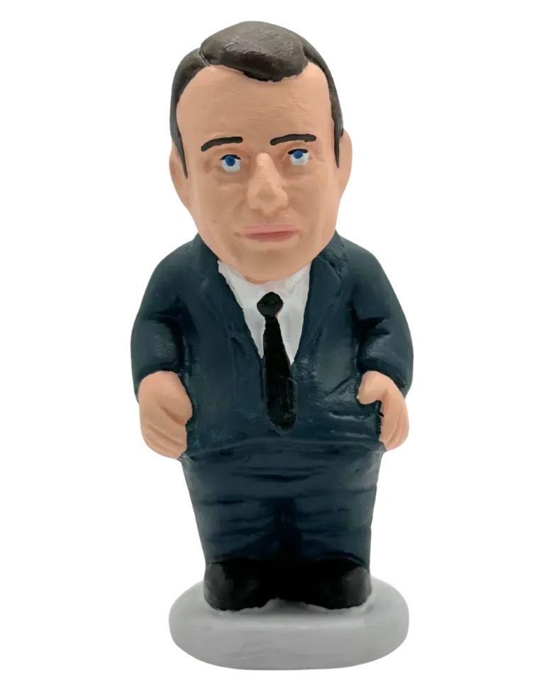 High-Quality Emmanuel Macron Caganer Figure - Buy Now
