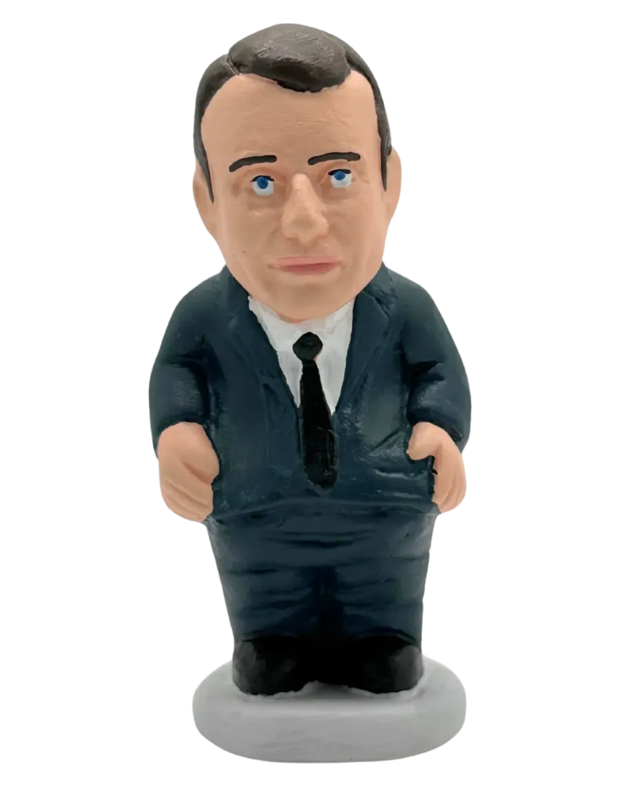 High-Quality Emmanuel Macron Caganer Figure - Buy Now