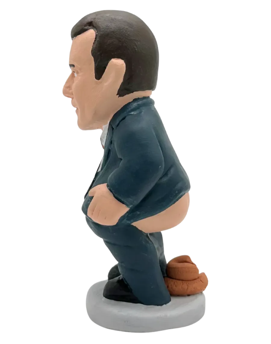 High-Quality Emmanuel Macron Caganer Figure - Buy Now