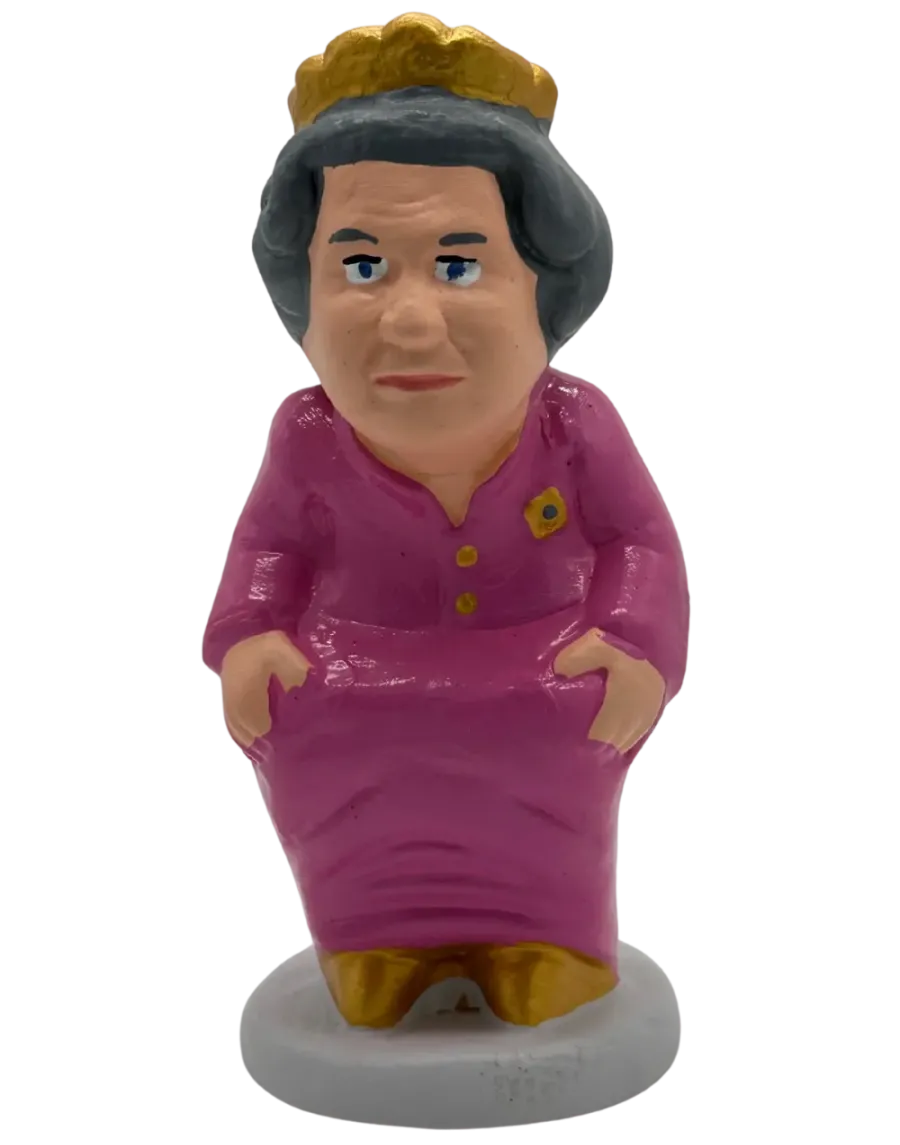 High-Quality Queen Elizabeth II Caganer Figure - Buy Now
