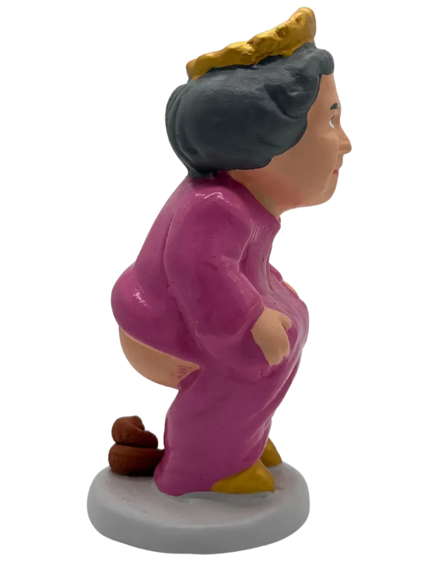 High-Quality Queen Elizabeth II Caganer Figure - Buy Now