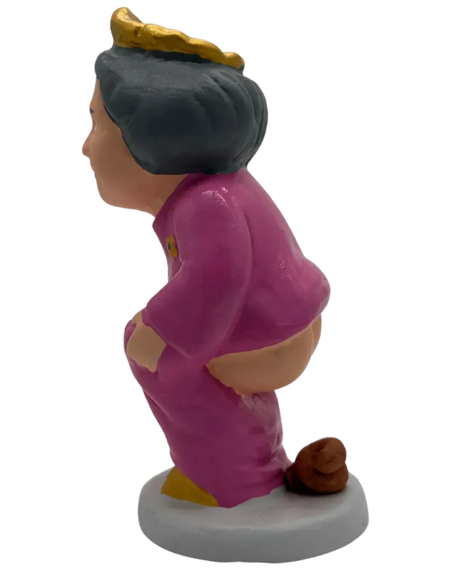 High-Quality Queen Elizabeth II Caganer Figure - Buy Now