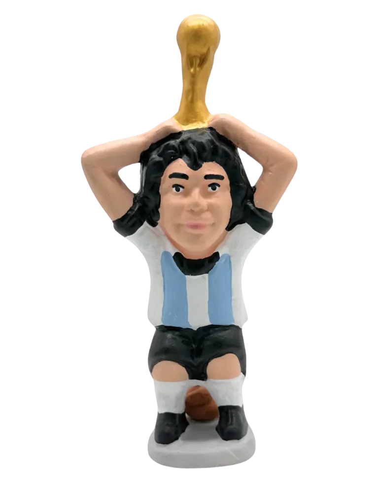 Figura de Caganer Maradona con Copa del Mundo - ¡Compra Ahora!