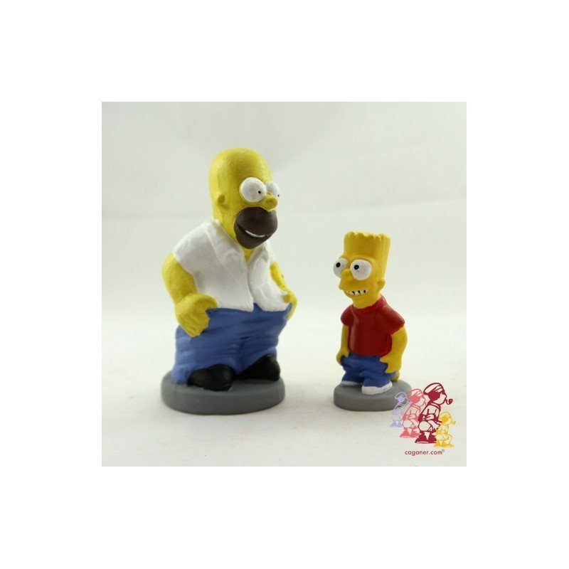 Caganers Homer und Bart Simpson