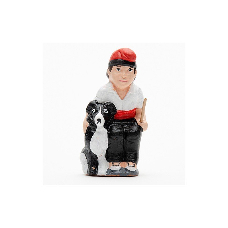 Caganer Catalan with dog