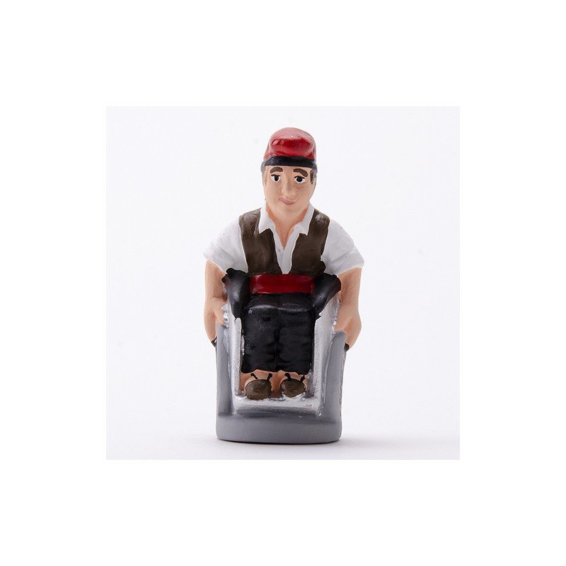 Caganer Catalan peasant in wheelchair