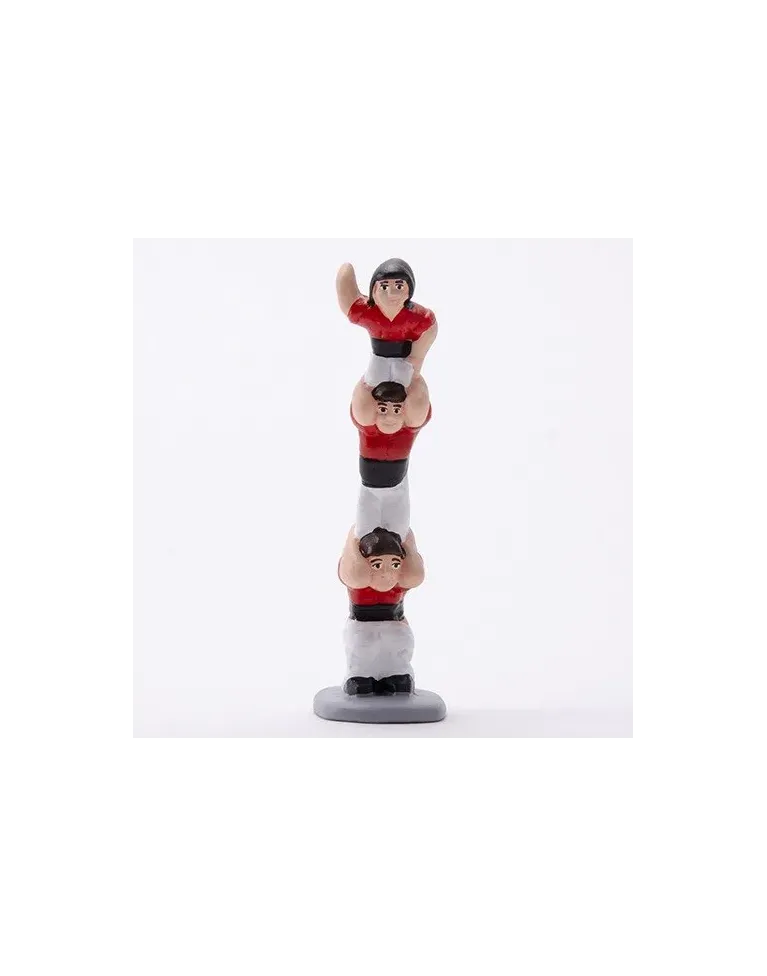 Figura de Caganer Castellers Rojos de Alta Calidad - Compra Ahora