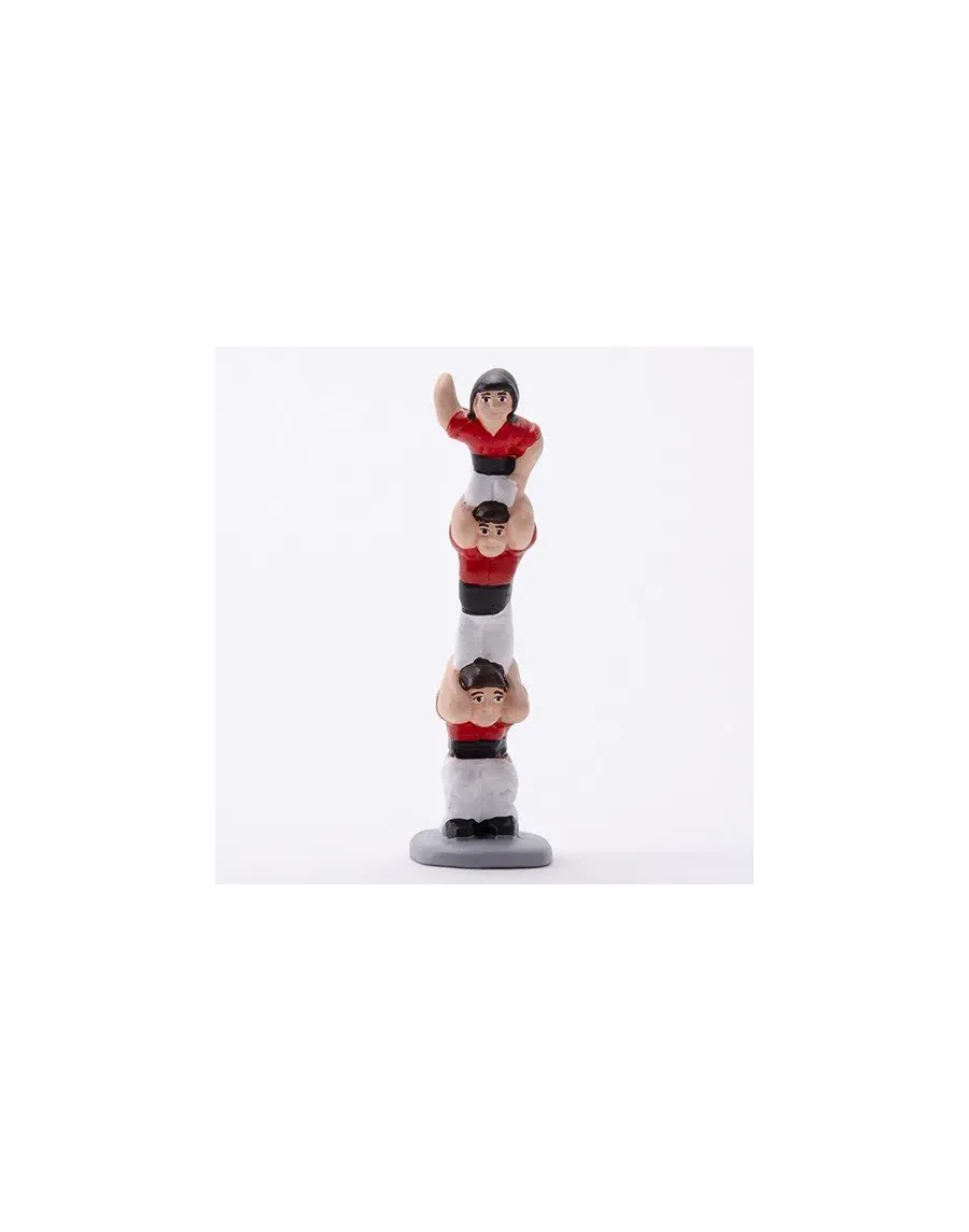 Figura de Caganer Castellers Rojos de Alta Calidad - Compra Ahora