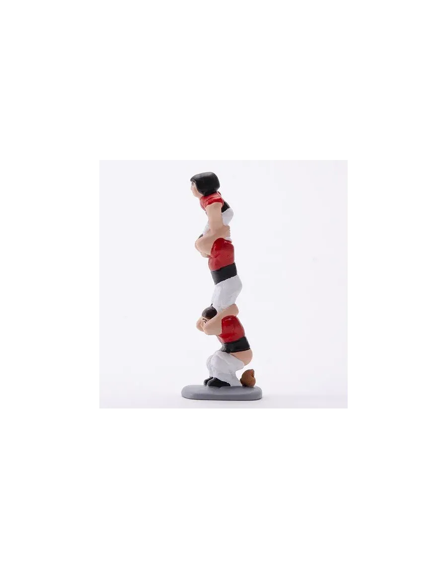 Figura de Caganer Castellers Rojos de Alta Calidad - Compra Ahora