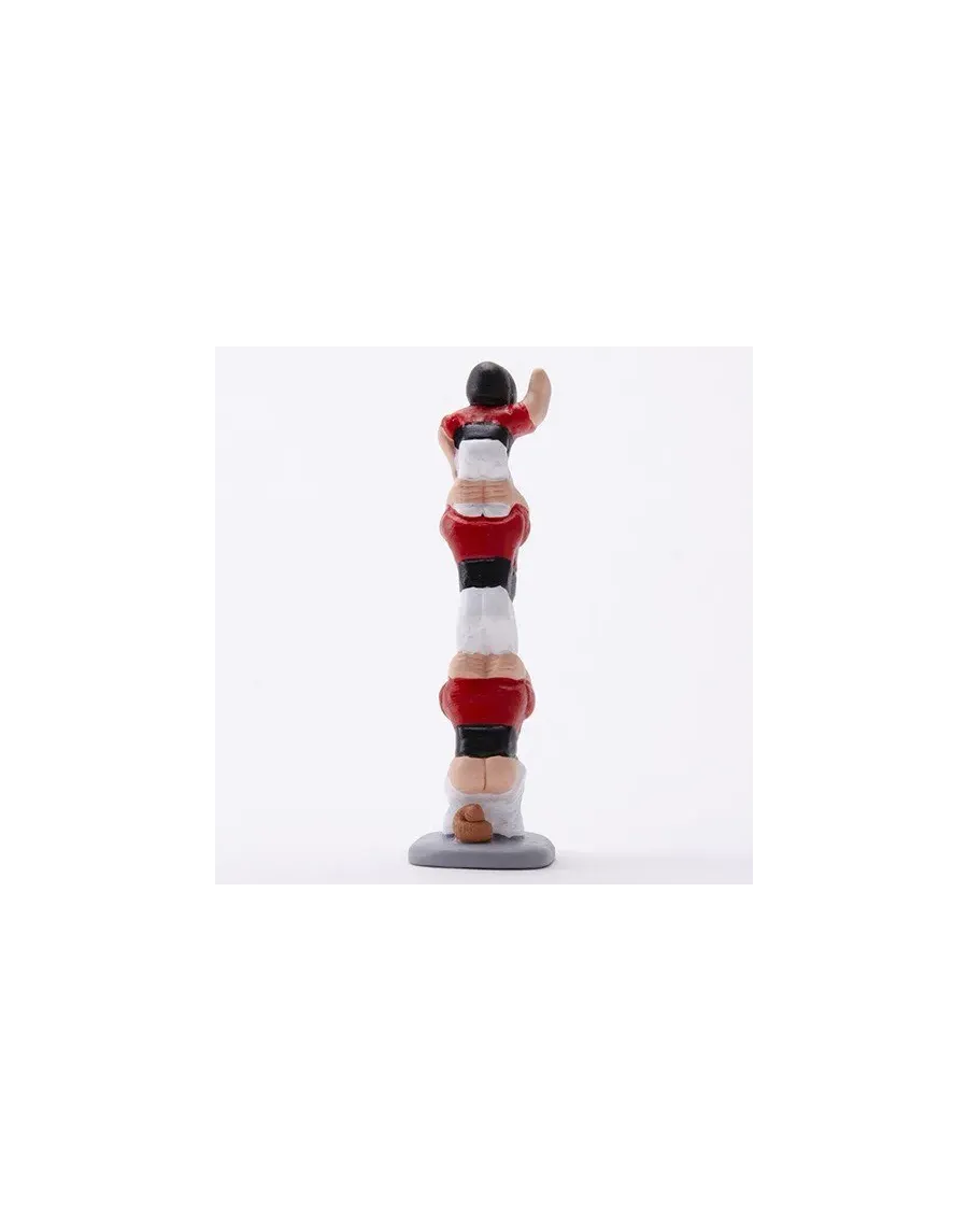 Figura de Caganer Castellers Rojos de Alta Calidad - Compra Ahora