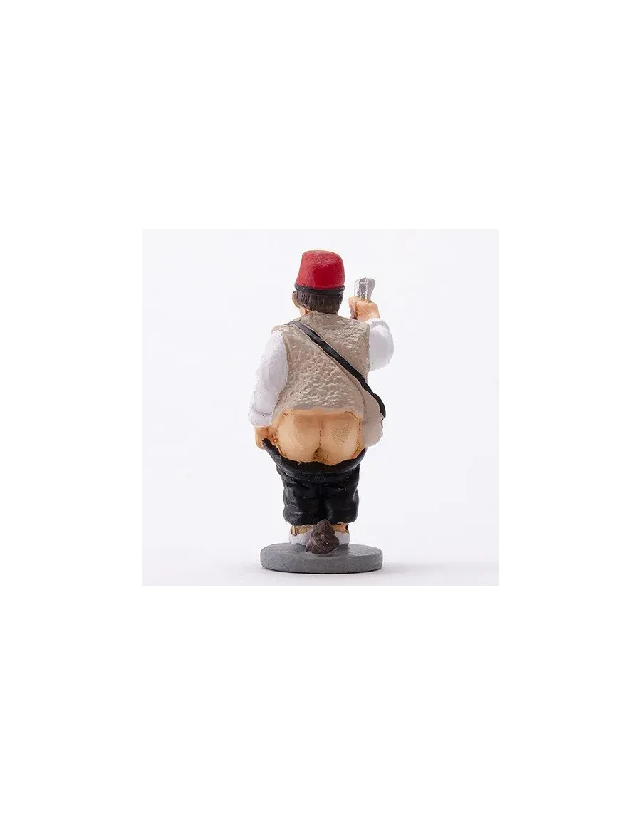 High-Quality Catalan Farmer Caganer Figure with Porrón - Buy Now