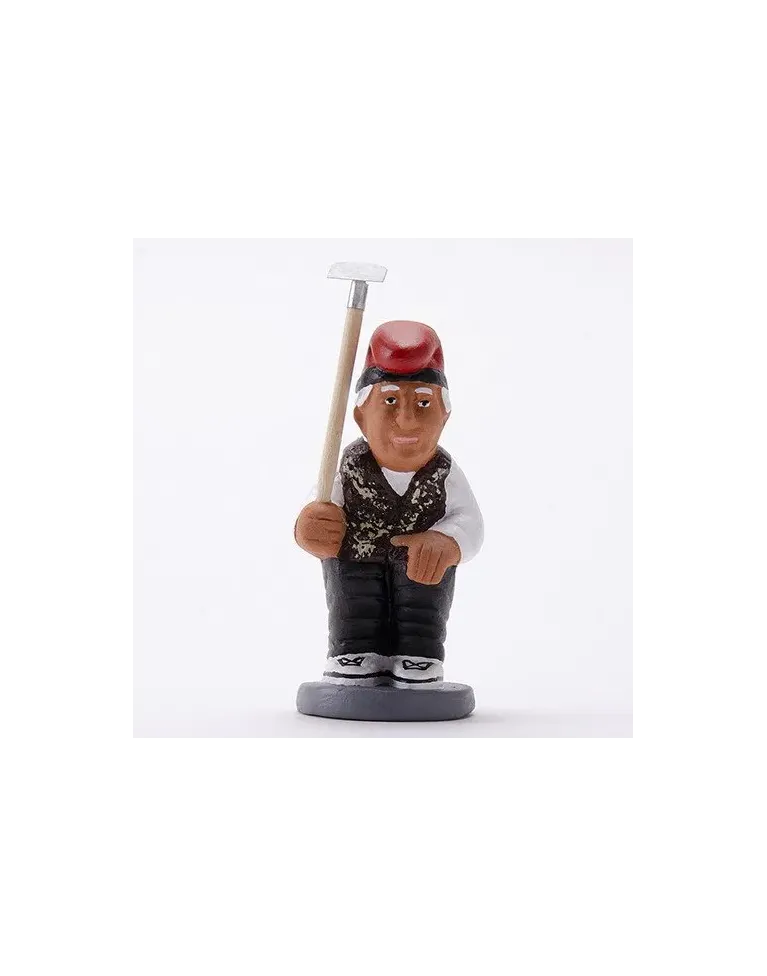 High-Quality Catalan Farmer Caganer Figure with Hoe - Buy Now