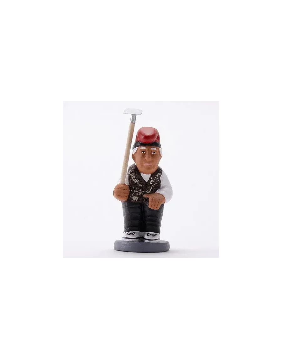 High-Quality Catalan Farmer Caganer Figure with Hoe - Buy Now