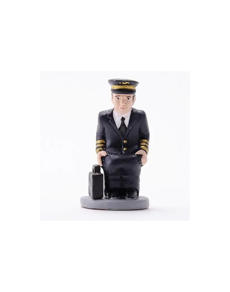 High-Quality Airplane Pilot Caganer Figure - Buy Now