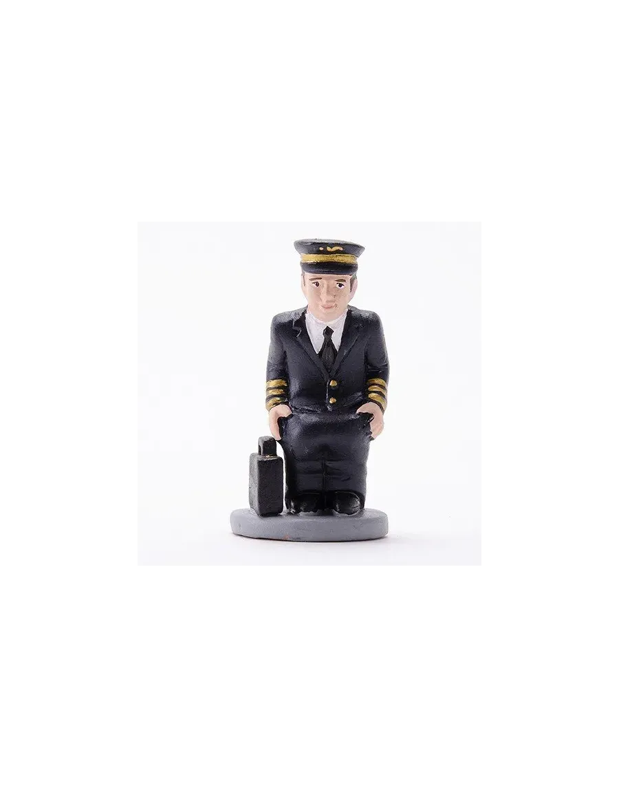 High-Quality Airplane Pilot Caganer Figure - Buy Now